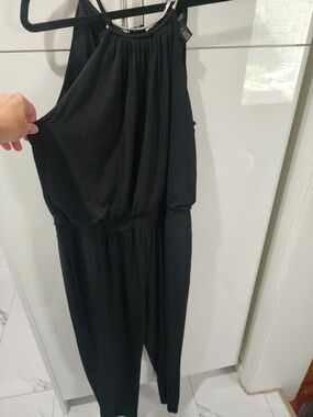 White House Black Market Black Sleeveless Halter Jumpsuit